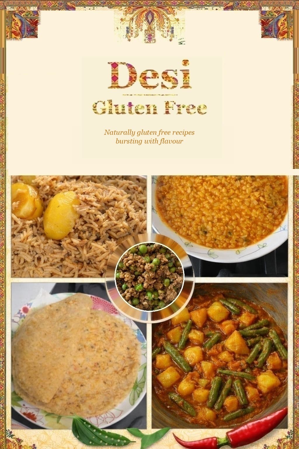 A collage of delicious desi dishes